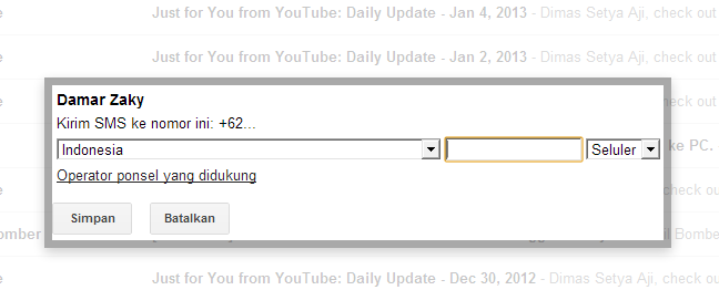 Just for Fun: Cara Mengirim Sms Gratis di gmail