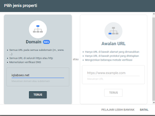 cara verifikasi blog di google search console