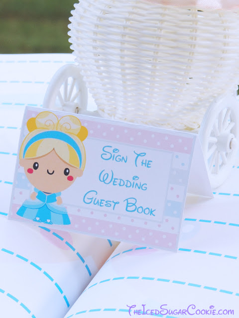 Cinderella Wedding Tent Cards Printable Digital Download-Sign The Wedding Guest Book Tent Card Table Decorations-DIY Cutout Template Idea-Fairy Tale Wedding by The Iced Sugar Cookie
