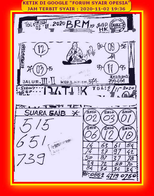 Prediksi Syair Hk 02 November 2020 Surabaya