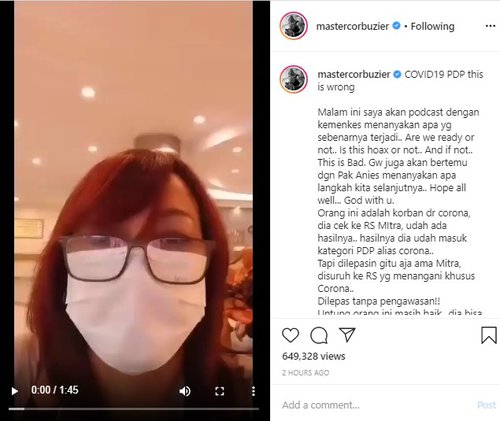 Interview Deddy Corbuzier dengan Jubir Pemerintah Soal Corona Bikin