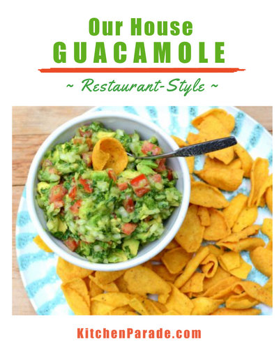 My Guacamole, the restaurant-style house recipe ♥ KitchenParade.com. Very Weight Watchers Friendly. Unusually Low Cal. Low Carb. Vegan. Gluten Free. Weeknight Easy, Weekend Special.