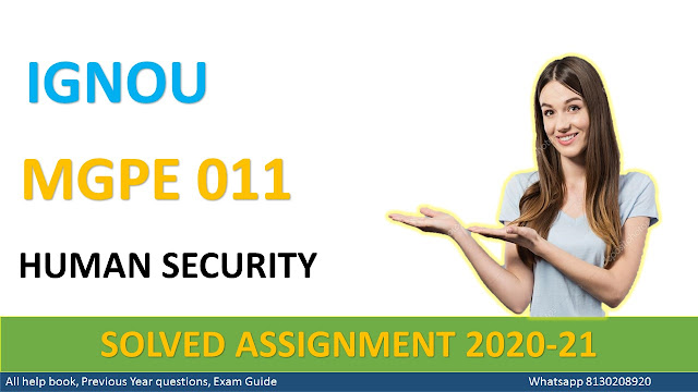 MGPE 011 Solved Assignment 2020-21, IGNOU Solved Assignment, 2020-21, IGNOU, MGPE 011