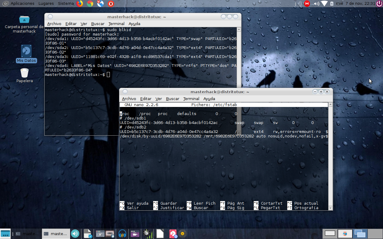 DistritoTux Corrigiendo el UUID de la Swap y mejorando el tiempo de