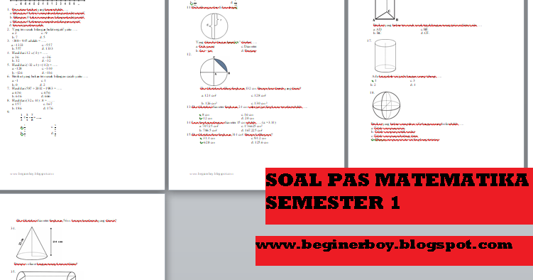 download soal UAS Matematika Revisi kelas 6 terbaru (k13) - MASOYIT