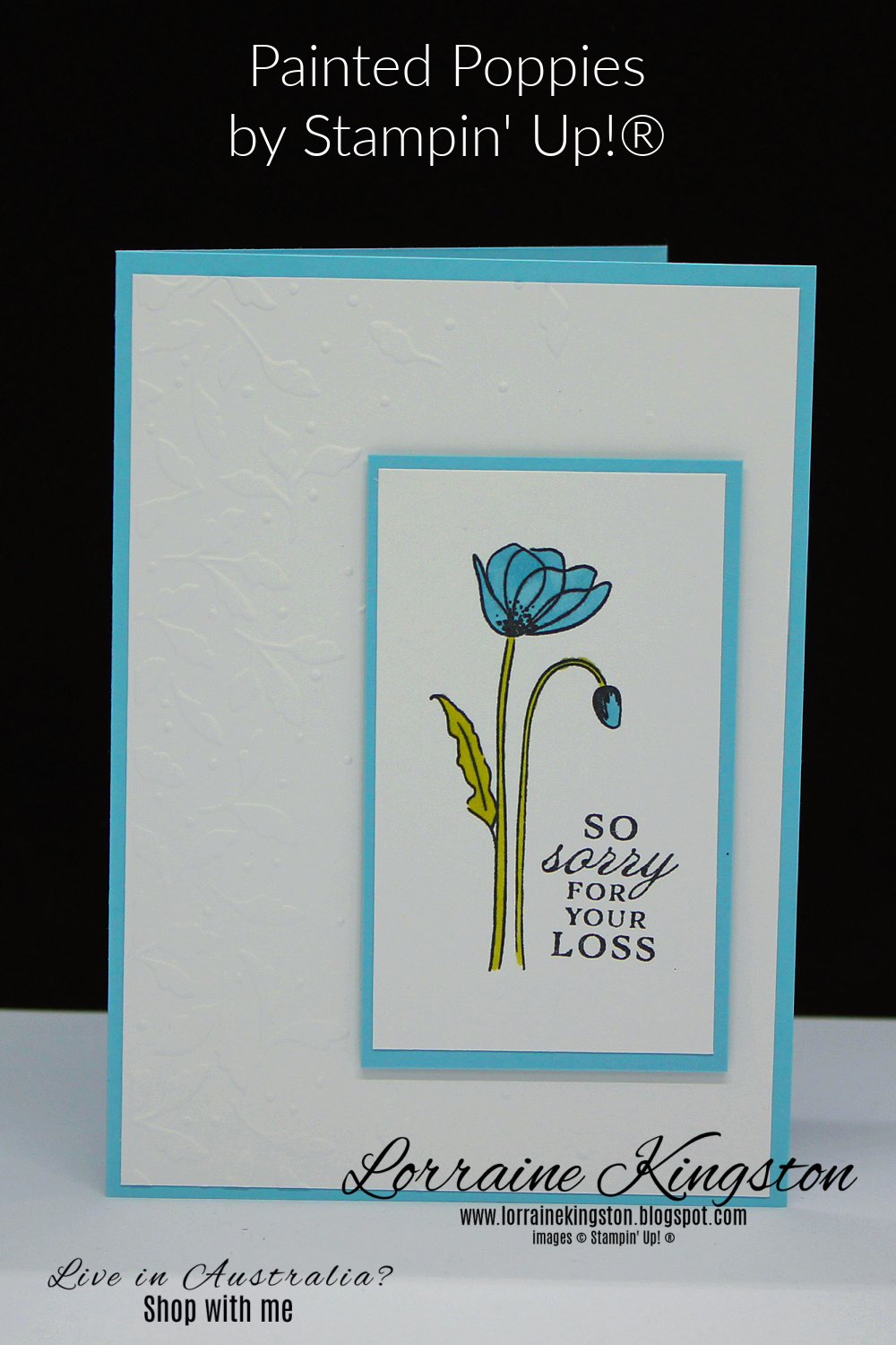 Sorry For Your Loss Poppy Card Lorraine Kingston