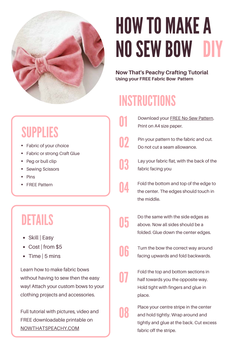Simple and Stylish DIY Fabric Bow Tutorial