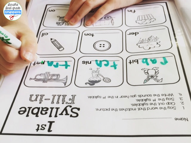 Sarah's First Grade Snippets: Teaching Two Syllable Words