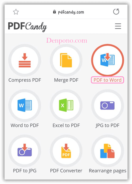 Mengubah file pdf ke word dengan PDFcandy