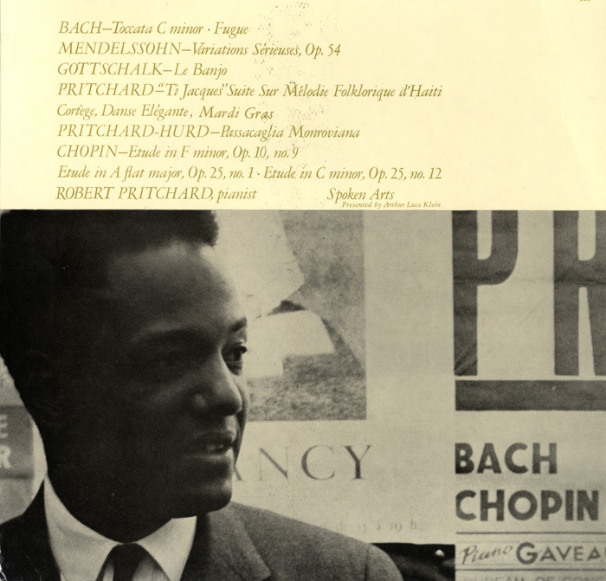 AfriClassical 'Robert Pritchard, Pianist' 1962 LP from Spoken Arts