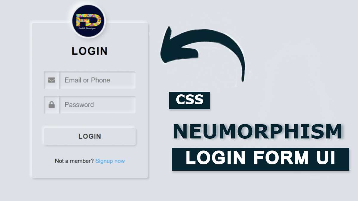 Neumorphism Login Form using HTML & CSS