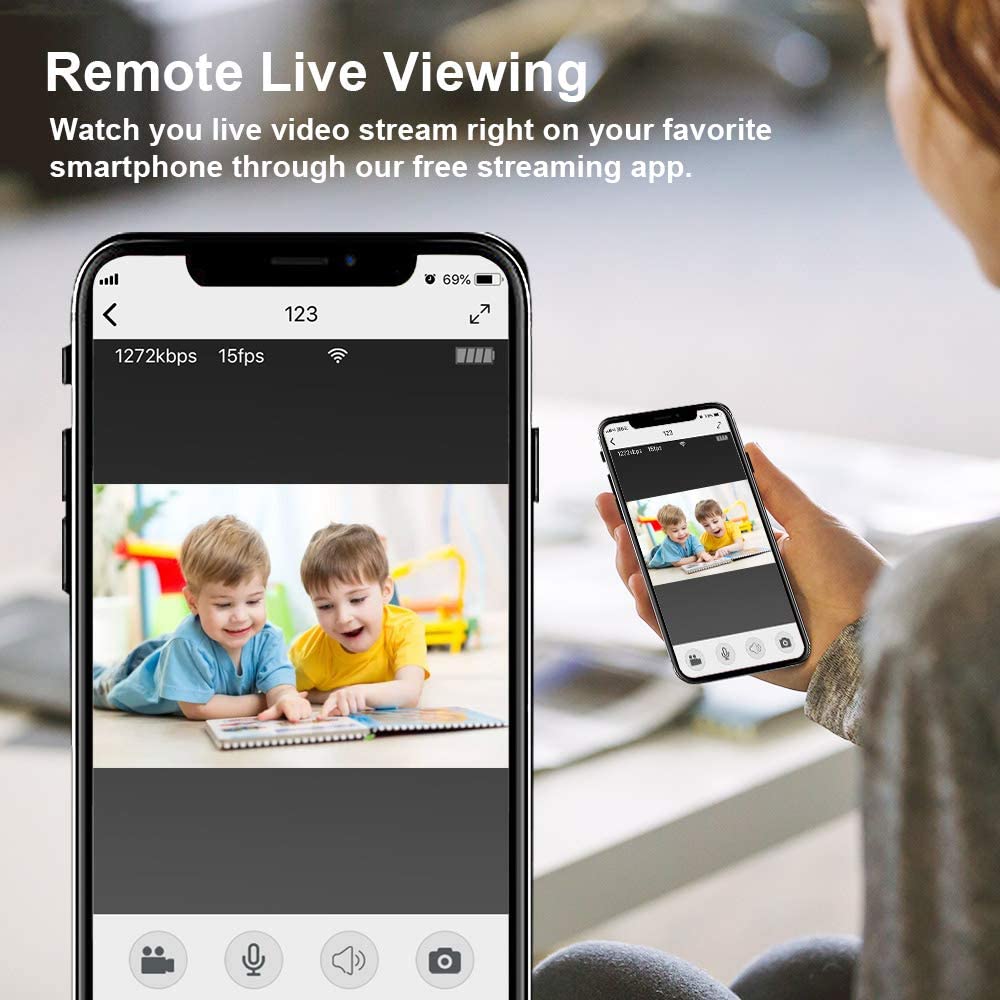 Hidden Security Camera WiFi Photo Frame,FUVISION 1080P Nanny Cameras