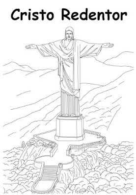 Desenho do cristo redentor