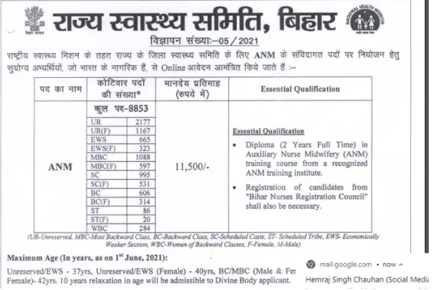 ANM Recruitment In UP, Bihar | Nursing Vacancy | Eligibility | Exam Pattern | Syllabus | Selection Process | एएनएम भर्ती
