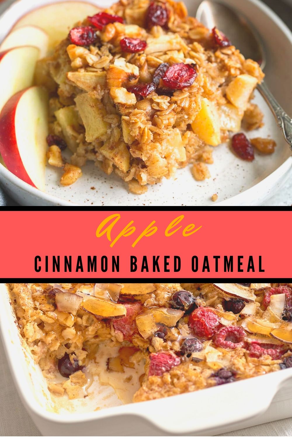 New Apple Cinnamon Baked Oatmeal