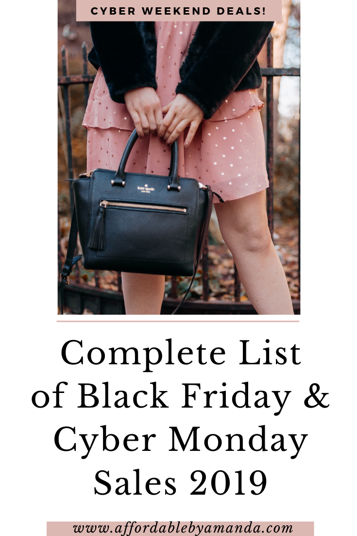 Black Friday Sales and Cyber Monday Deals 2019 | Affordable by Amanda