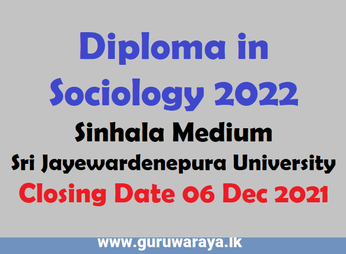 Diploma in Sociology 2022 - Sinhala Medium
