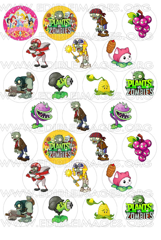 Edible Image Plants Vs Zombies Birthday Cupcakes Aisha Puchong Jaya