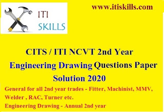 ITI Engineering Drawing Question Paper 2022 pdf