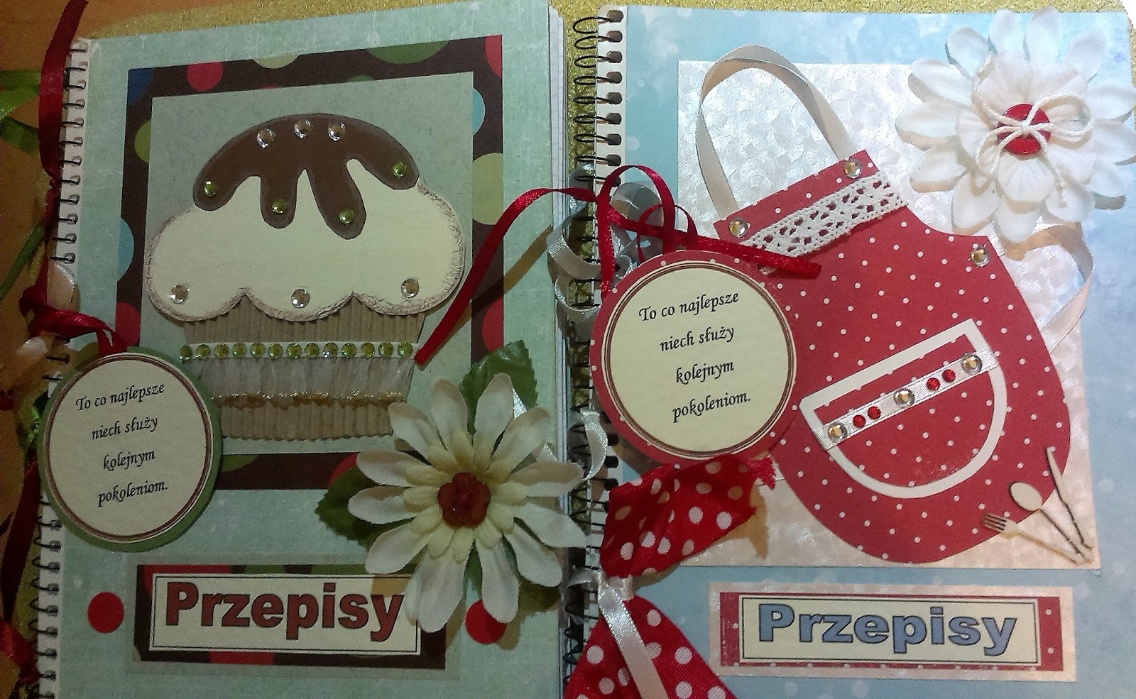 ROBÓTKI EWCI PRZEPIŚNIK SCRAPBOOKING ZESZYT NA PRZEPISY
