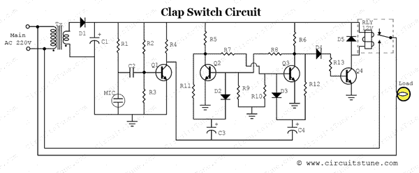 Clap Switch Circuit Project ~ Line Circuit Blog