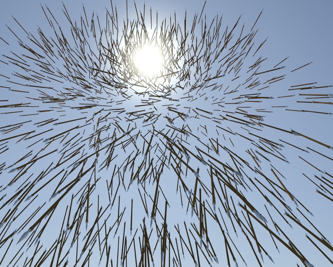 летящая стрела. туча стрел. туча стрел. лук для стрельбы. след самолета в небе.