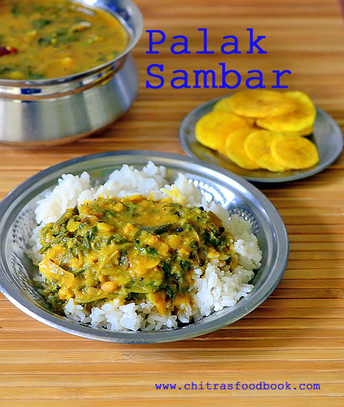 Palak Sambar Pasalai Keerai Sambar Spinach Sambar Recipe Chitra's