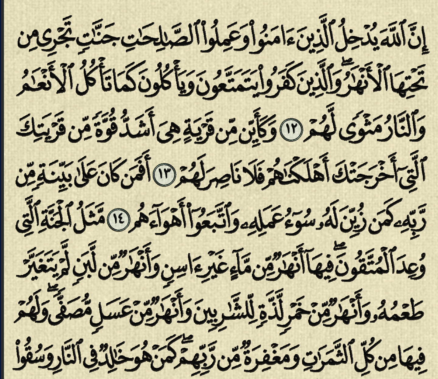 شرح, وتفسير, سورة محمد, surah muhammad, من الآية 1, إلى الآية 15,