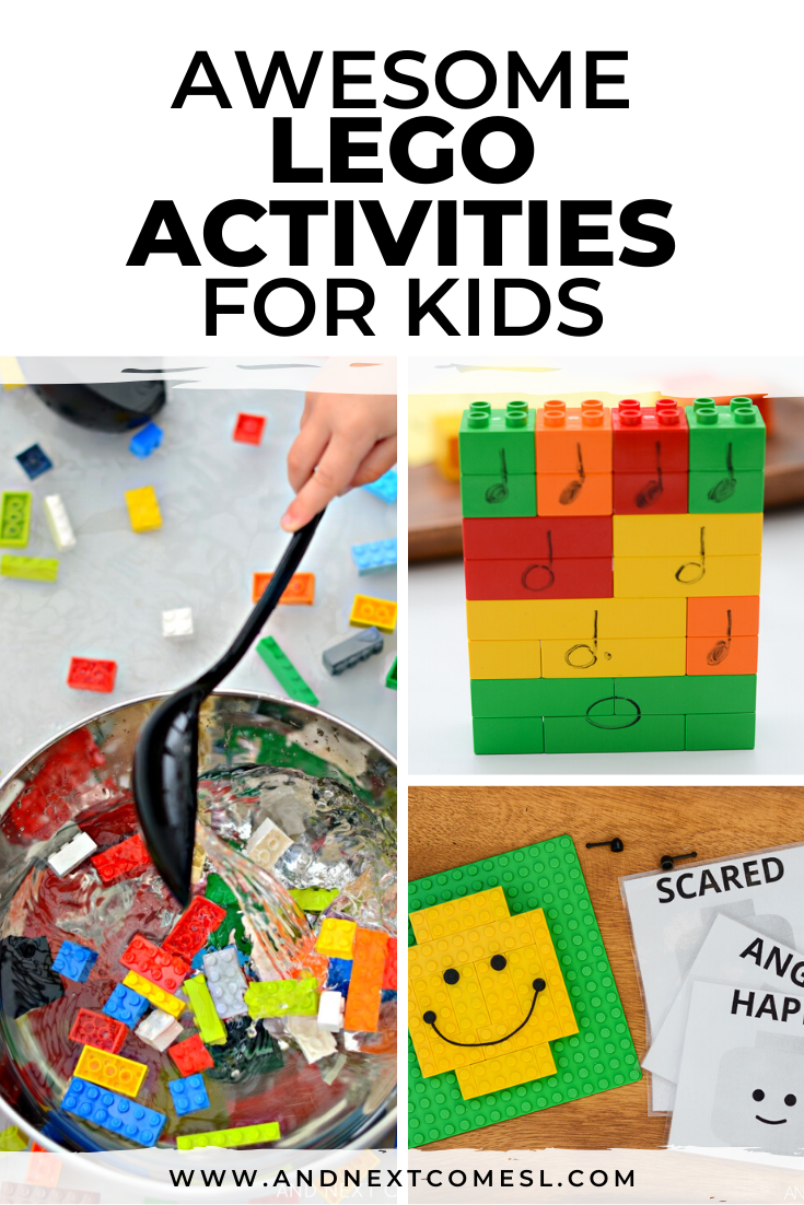 LEGO activities for kids to do at home or in the school classroom - ideas for preschool, toddlers, kindergarten, and elementary students. Plus, some awesome free LEGO printables!