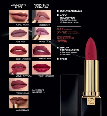 cores batom glam absoluto eudora resenha dicas da tia