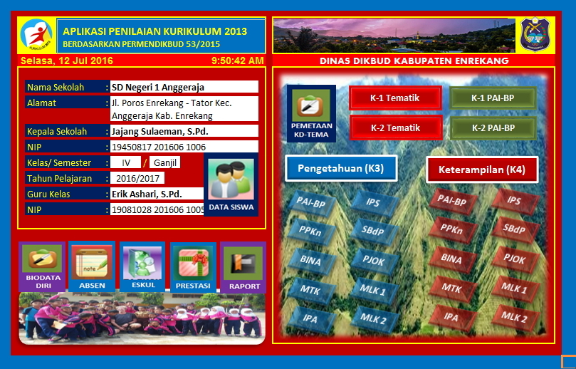 Aplikasi Penilaian SD Kurikulum 2013 (Permendikbud 53/2015 Aplikasi Penilaian SD Kurikulum 2013 (Permendikbud 53/2015