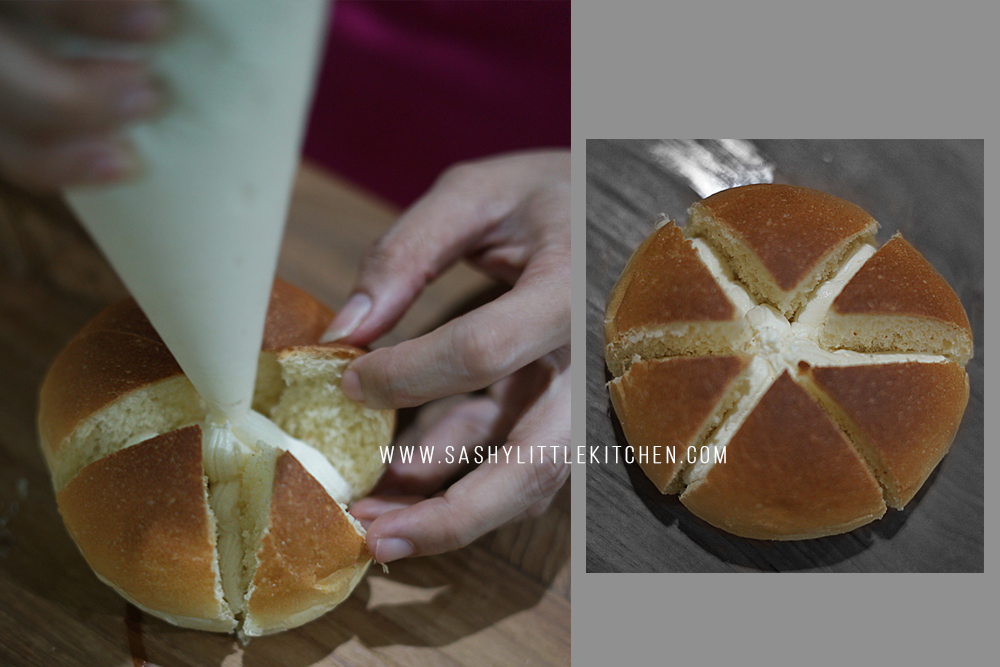 step by step membuat korean cream cheese garlic bread