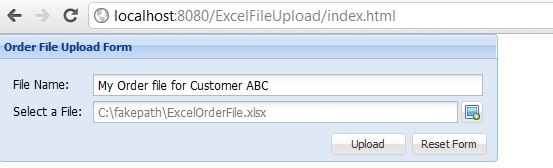Upload an Excel file in Java and then read the contents