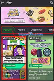 cara menonton tokopedia play cha eun woo di hp