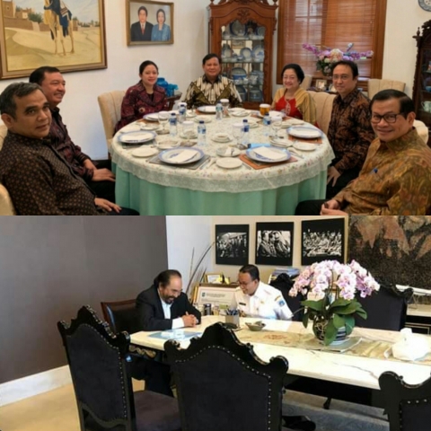 Beda Makan Siang Anies-Surya Paloh dengan Makan Siang Prabowo-Megawati