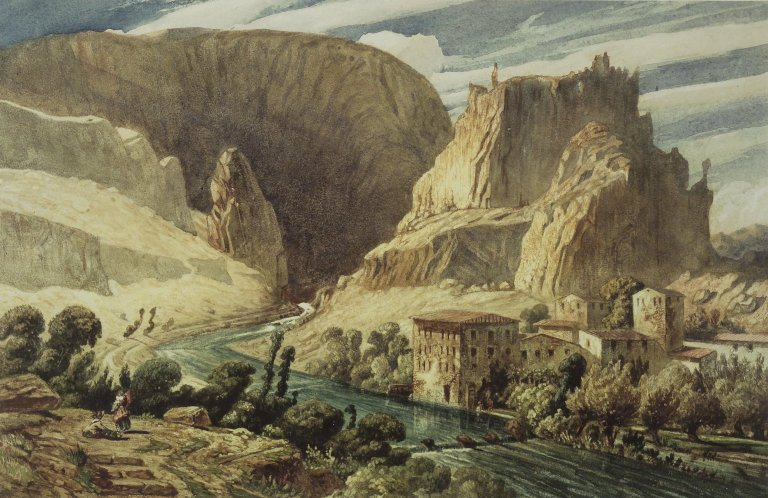 Fontaine de Vaucluse, par Paul Huet, vers 1839
