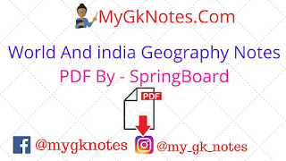 World And india Geography Notes PDF By - SpringBoard