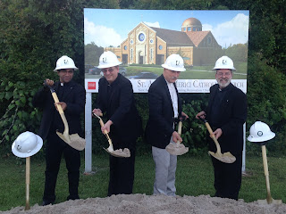 Groundbreaking ceremony for new church Groundbreaking ceremony for new church