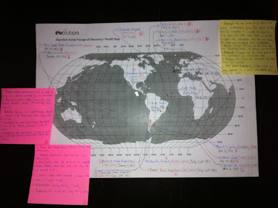 environmental Science: Darwin's Great Voyage of Discovery: World Map
