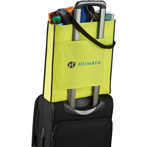 The Houston Promotional Products Blog Convention Tote that attaches to