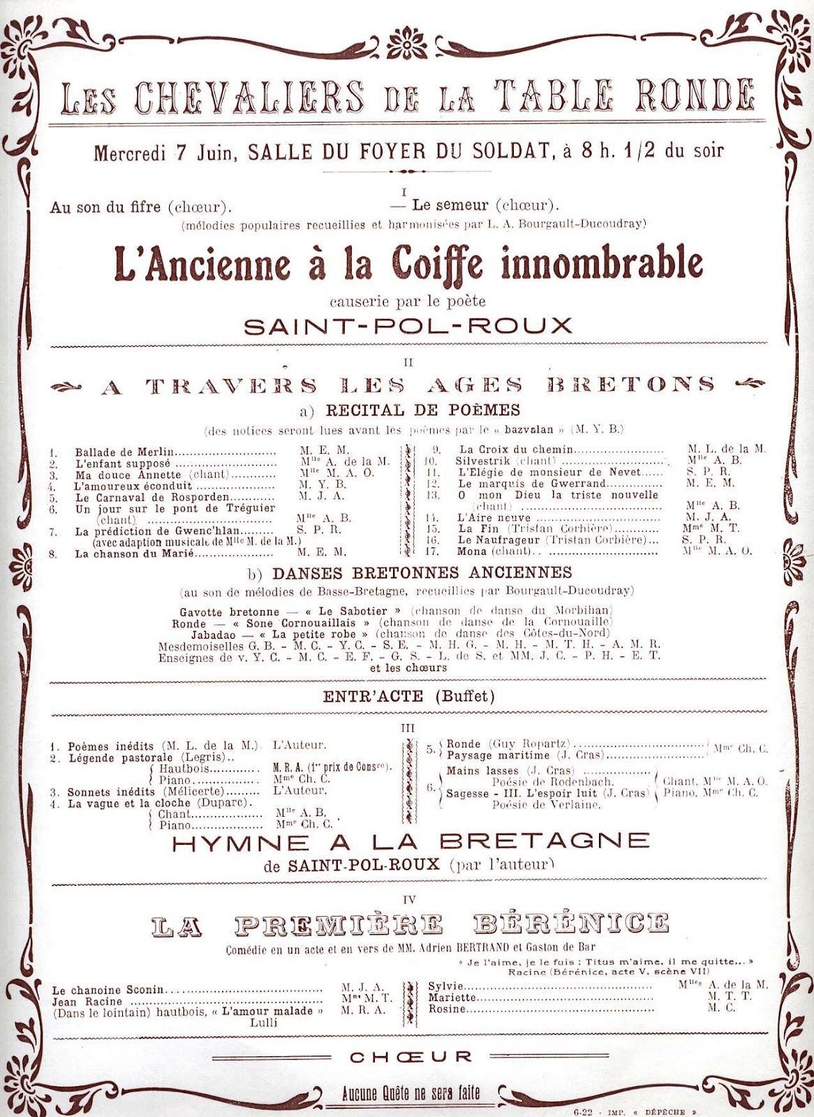 Liste Des Chevaliers De La Table Ronde Les Féeries Intérieures: LES CHEVALIERS DE LA TABLE RONDE (Une affiche