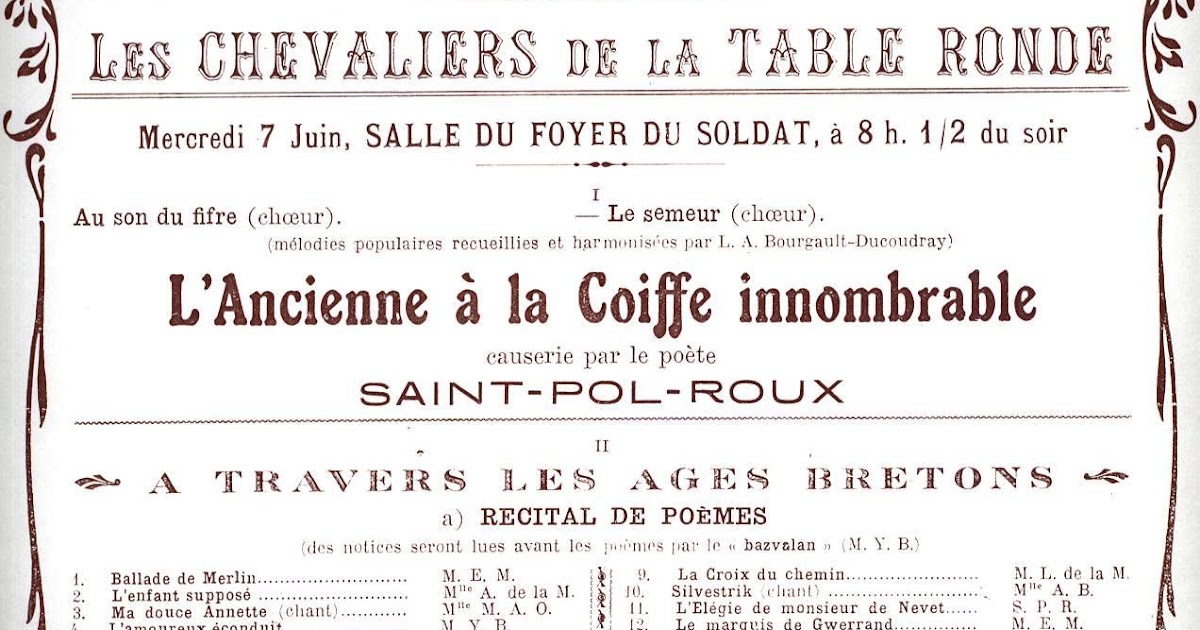 Liste Des Chevaliers De La Table Ronde Les Féeries Intérieures: LES CHEVALIERS DE LA TABLE RONDE (Une affiche