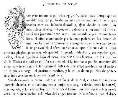 Fragmento del texto publicado en El �lbum de la Mujer