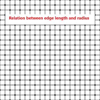 Relation between edge length and radius in simple unit, Fcc, Bcc, and Hcp