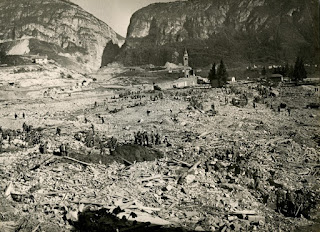 Where the village of Longarone had stood, all that  remained was mud and debris.