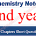 2nd year chemistry Short questions notes pdf