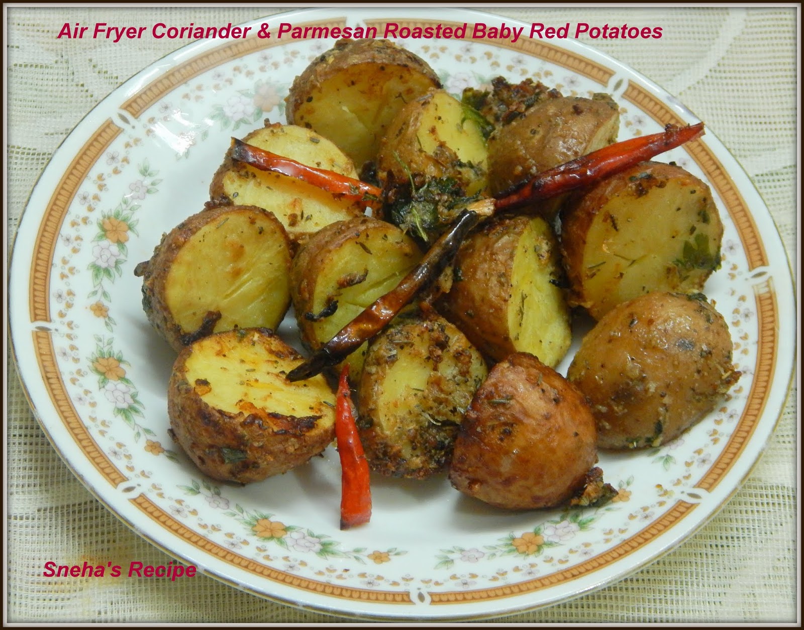 Air Fryer Coriander & Parmesan Roasted Baby Red PotatoesImprov Sneha