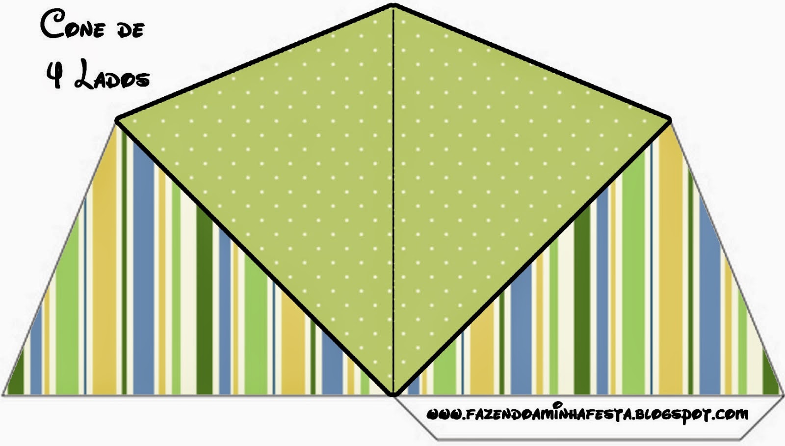 Verde, Azul y Naranja: Imprimibles Gratis para Fiestas. Conos=Cucuruchos de Verde, Azul y Naranja.