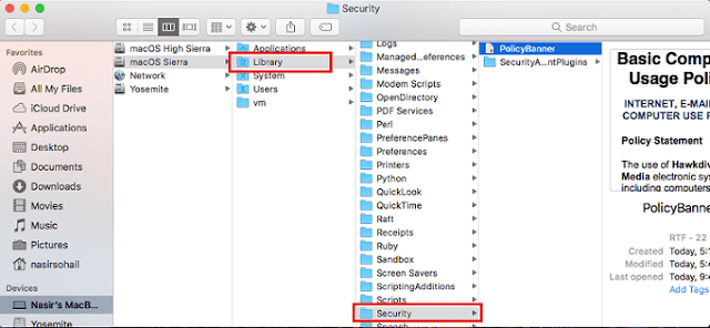 Policy Banner to show at Login Window in Mac Policy Banner to show at Login Window in Mac