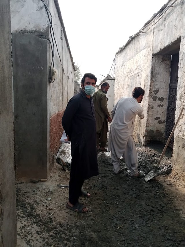 Constructing the street linked with tube well road ( Zahir Ali Mama Galai)